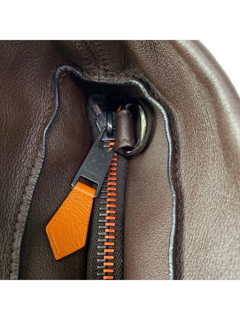 Hermes Tote Caravan Vertical MM Havana Silver